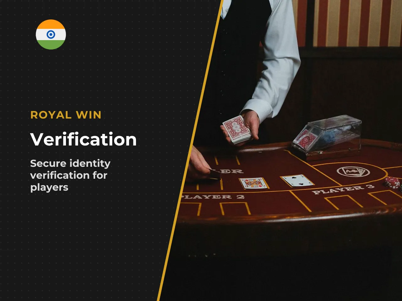 This paradox is why age verification needs to go beyond a simple checkbox. Royal Win's KYC process requires: 1. Government-issued ID (Aadhaar, PAN card, passport, or driver's licence) 2. Address verif